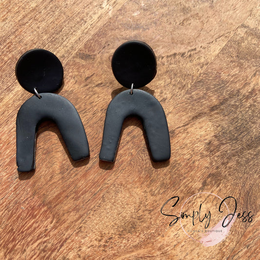 Black Arch Earrings